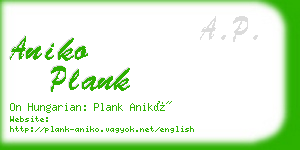 aniko plank business card